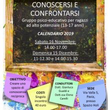 locandina CONOSCERSI E CONFRONTARSI 2019