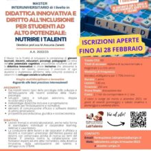 2022 Locandina Master Diritto all'inclusione e giftedness - proroga 28