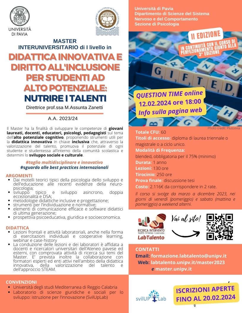 2023 Locandina Master Diritto all'inclusione e giftedness-qt8