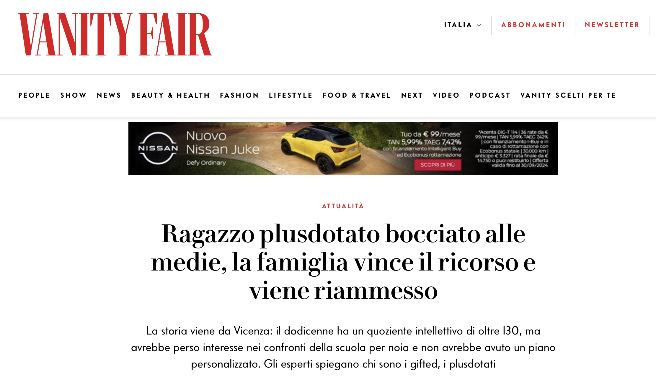 2024.09.10 Vanity Fair ricorso