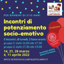 2022 Incontri di potenziamento socio-emotivo