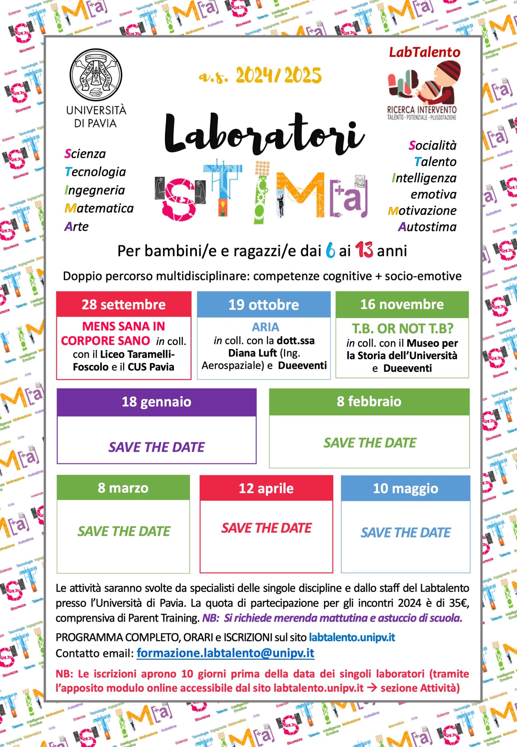 Locandina Laboratori STIMA as2024-25