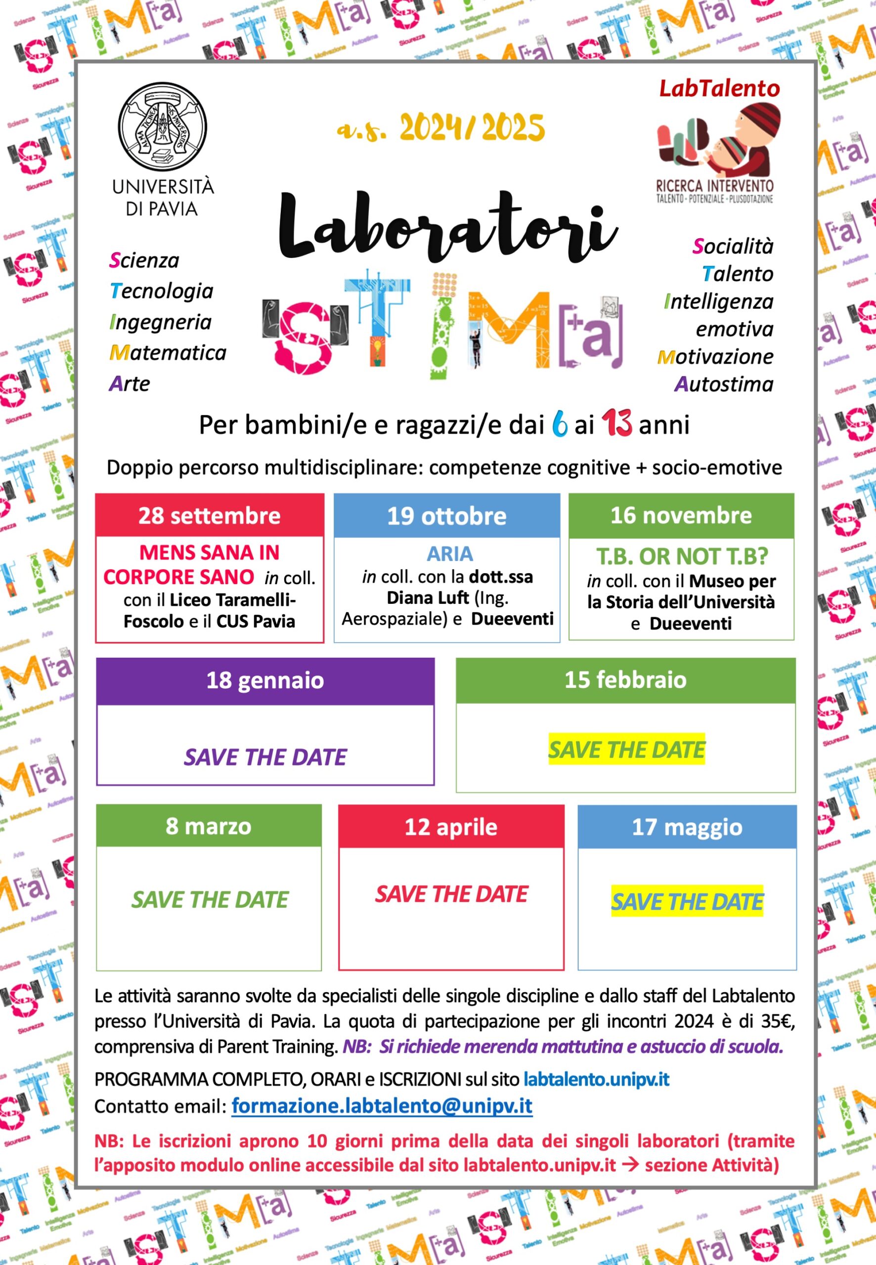 Locandina Laboratori STIMA as2024-25 dic