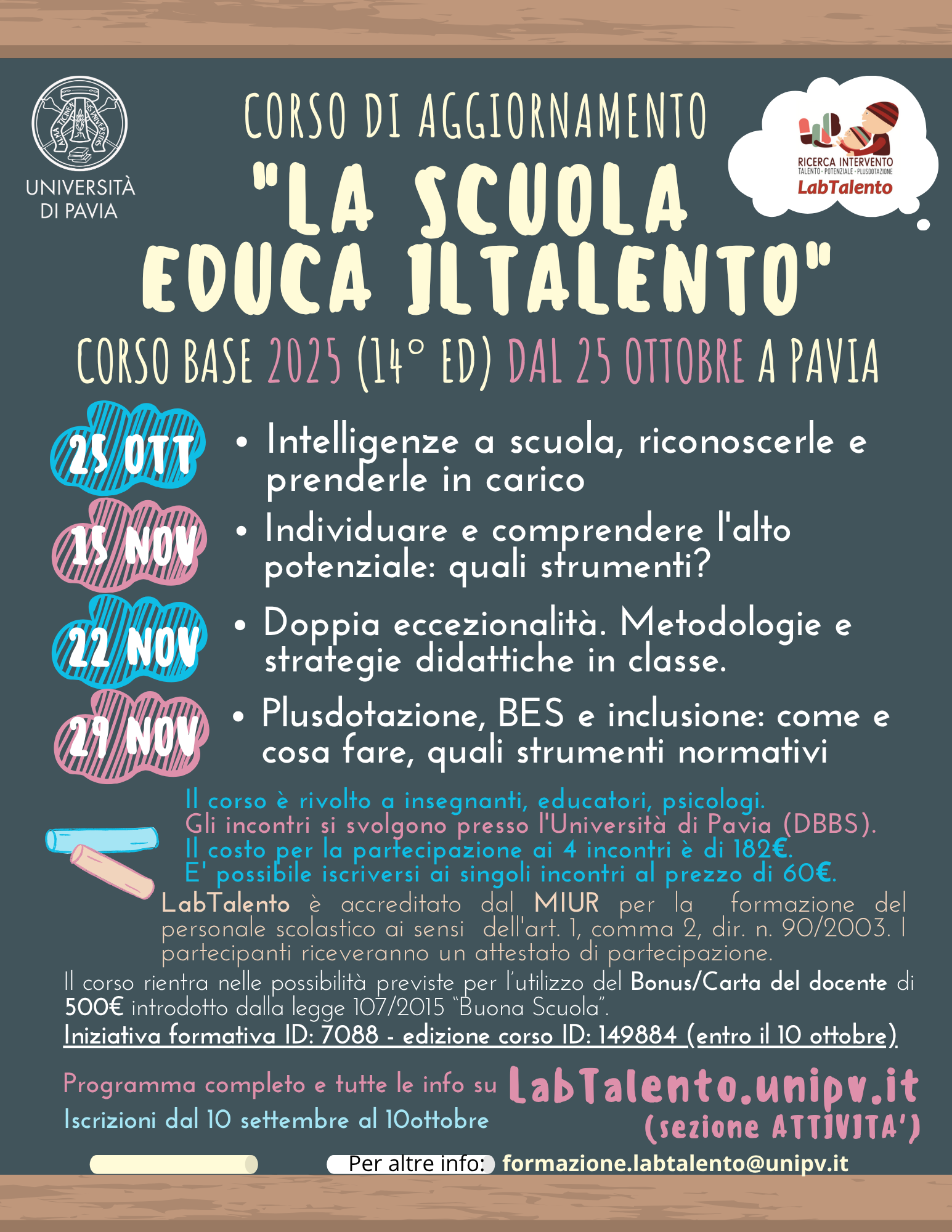 Corso Base 2025 locandina con ID