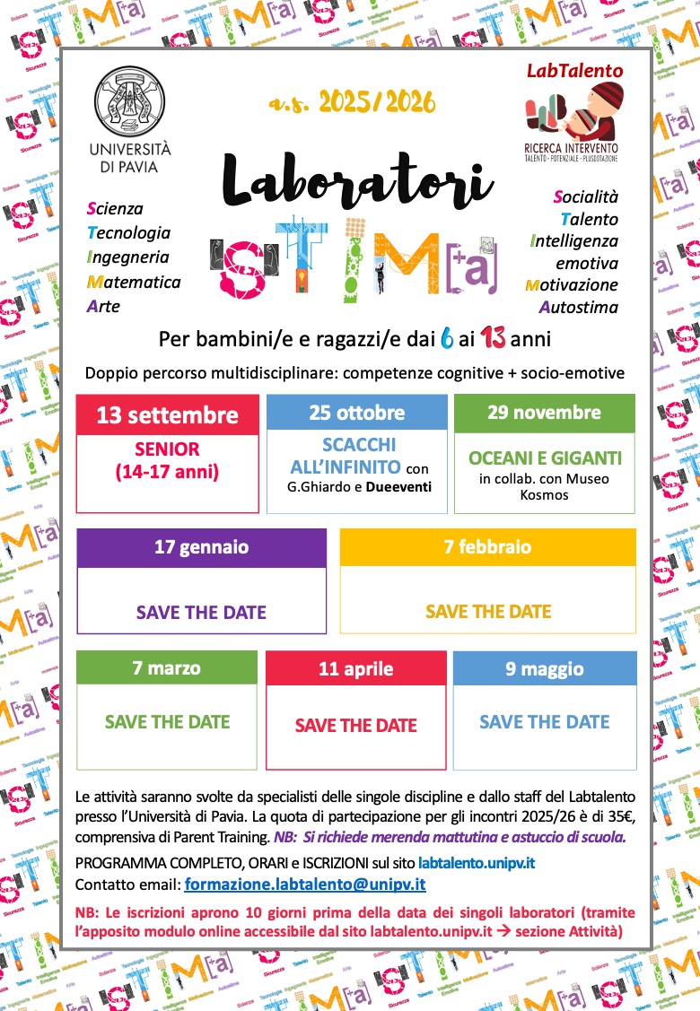 Locandina Laboratori STIMA as2025-26