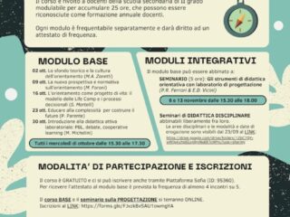 Locandina corso docenti didattica orientativa