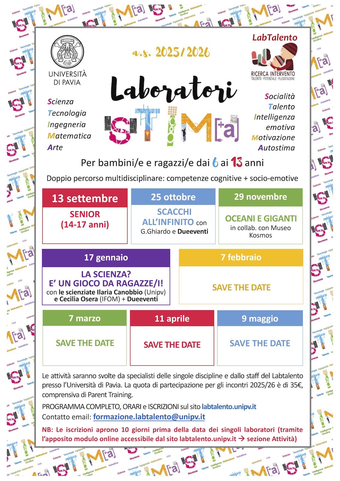 Locandina Laboratori STIMA as2025-26