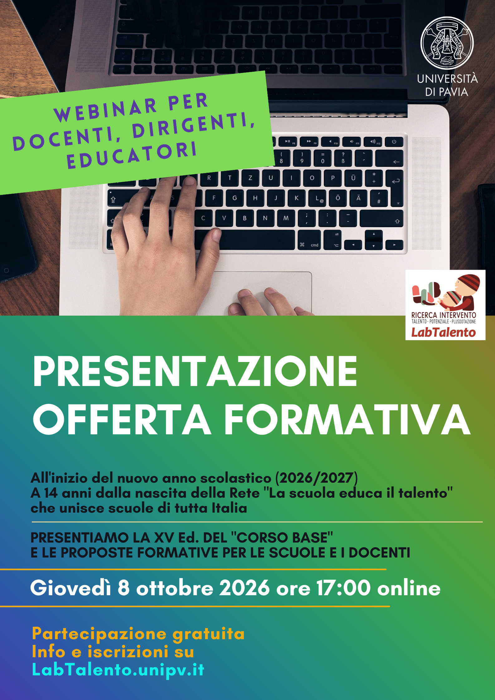 Locandina webinar 8 ottobre 2026
