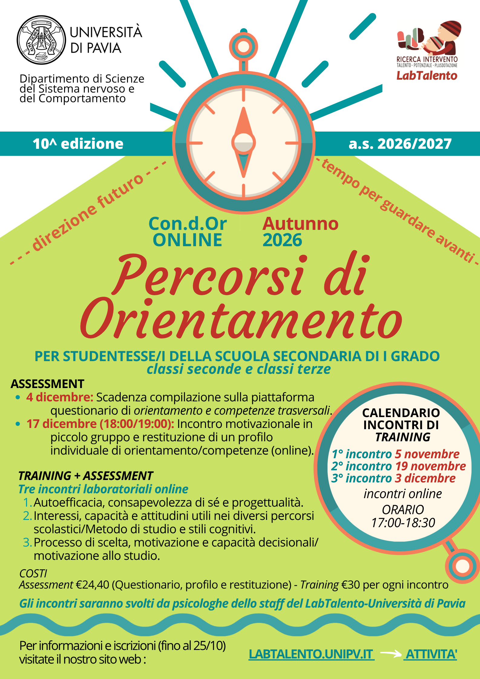 Locandina Percorsi di Orientamento 10